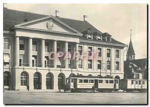 Cartes postales moderne Als beide Tailbahnen vom Aarauer Bahnhofplatz aus abfuhren: AS CFe 2/4 16 und WTB FZ 53 um 1915