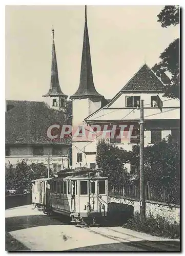 Cartes postales moderne WTB-Zug in den Anfagsjahren: Ce 4/4 3 mit FZ in Suhr Sammlung H. Waldburger WSB 6