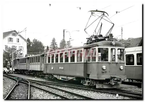 Cartes postales moderne WSB Be 4/4 5 mit neuem Wagenkasten und 3 B2 Serie 21 in Menziken-Burg