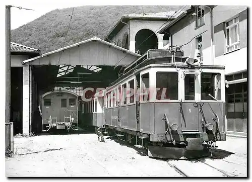 Cartes postales moderne ABFe 4/4 1 B4 15 et B 13 devant la remise de Tesserete 21.5.1967