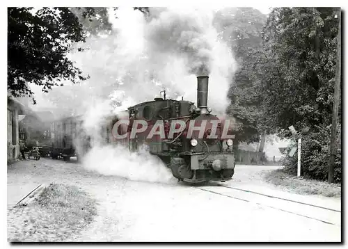 Cartes postales moderne Train vapeur dans la traversee d'Uenzen 1.9.1961