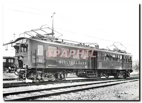 Cartes postales moderne SITB-Gueterzug mit der 1931 umgebauten Lok De 3/4 2 vor der einstigen Sommerwagen-Remise in Adis