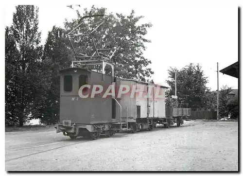 Cartes postales moderne Tracteur Te 2/2 2 avec deux wagons en gare de Lausanne-Chauderon 30.6.1958