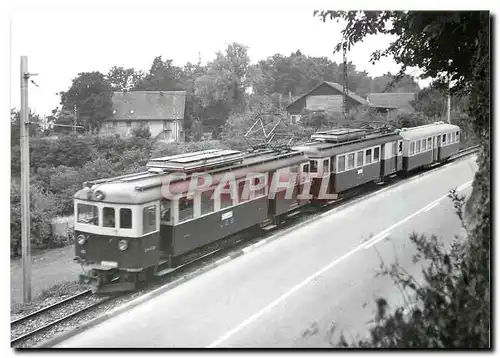 Moderne Karte Prilly-Chasseur train pour Lausanne 30.6.1958