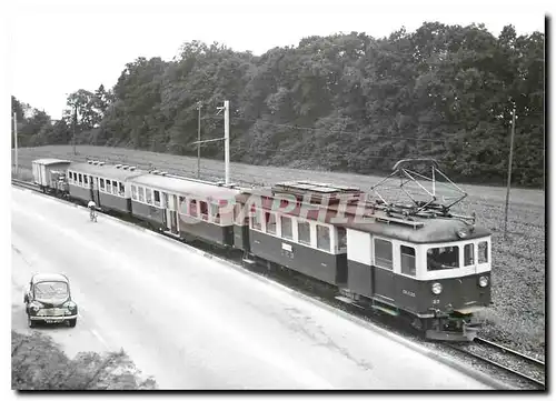 Moderne Karte Train mixte entre Jouxtens et Lussex 30.6.1958