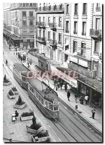 Cartes postales moderne Be 4/4 720 et B 308 a la rue de la Croix d'Or 29.3.1974