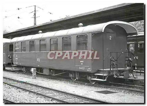 Cartes postales moderne Voiture B 4227 en gare de Brig 5.5.1972