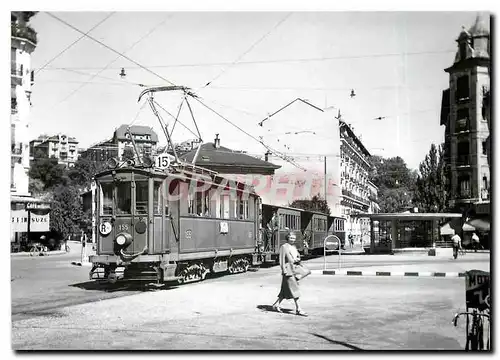 Cartes postales moderne Ce 4/4 155 + 3 voitures Ex VE au Rond-point de la Jonction Ete 1950