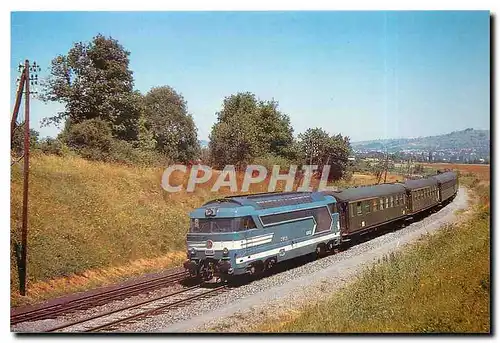 Cartes postales moderne Locomotive BB 67027 en tete du train 1041 juin 69