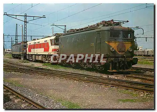 Cartes postales moderne En Avril 1978 trois locomotives des chemins de fer marocains stationnent au depot de Meknes