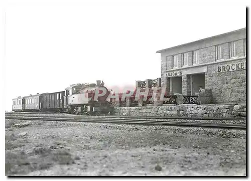 Moderne Karte Nouvelle gare du Brocken (locomotive 51) 2.7.1932