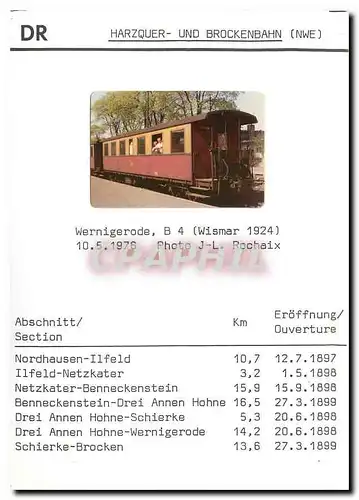 Photo Wernigerode B4 (Wismar 1924) 10.5.1976