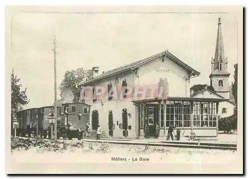 Moderne Karte Motiers - La Gare