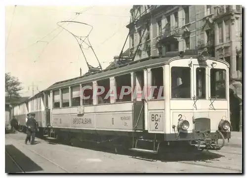 Moderne Karte BTB BCe 4/4 2 einer der im Elektrifikationsjahr beschafften fuenf Triebwagen um 1928 in Basel He