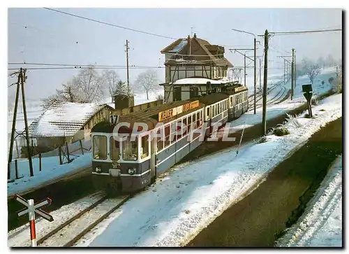 Cartes postales moderne Basel-Land Transport AG BLT Linie 17 mit BT 23 + B 52 + Be 4/4 15 am 20.1.1982