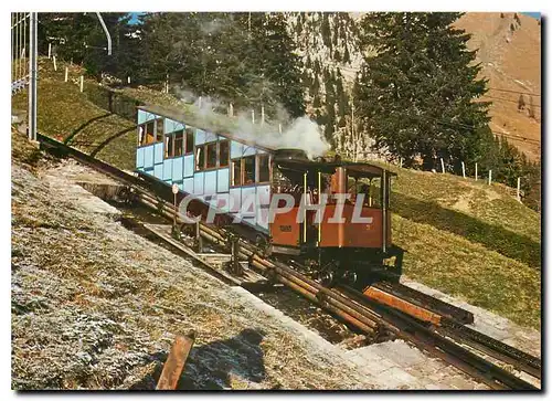 Cartes postales moderne Pilatusbahn Dampftriebwagen Bhm 1/2 9 bei der letzten Ausfahrt am 10.11.1981