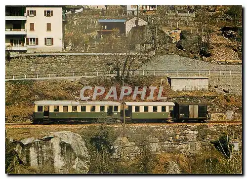 Moderne Karte Biasca-Acquarossa ABDe 2/4 1 + B2 11 + K 23 unterwegs bei Motto-Ludiano am 14.4.1973