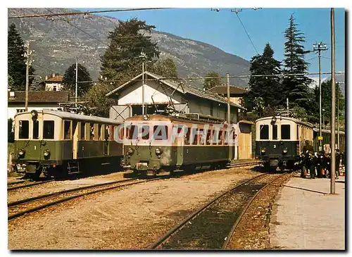 Cartes postales moderne Zum letzten Mal vereint: BBiasca-Acquarossa ABDe 2/4 1 ABe 4/4 4 und ABDe 2/4 3 am Tag der Betri