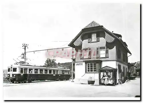 Cartes postales moderne Eine neue Epoche hat begonnen: der fabrikneue STB CFe 2/4 101 postert in Laupen