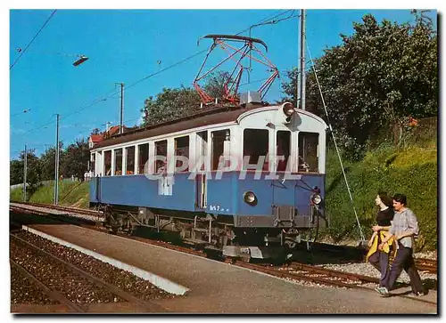 Cartes postales moderne Be 4/4 7 letzter alter Motorwagen der Birsigtalbahn BTB