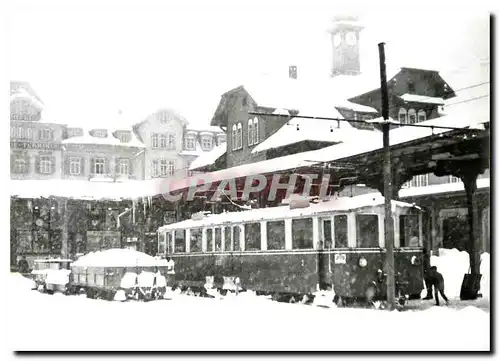 Moderne Karte Winterliche StEB: ABDZe 3/4 9 im Bahnhof Engelberg