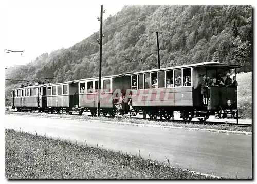 Moderne Karte Gutbesetzter Morgenzug gefuehrt von ABDZe 3/4 9