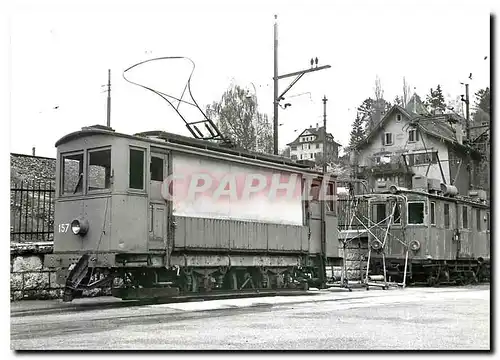 Cartes postales moderne Allzweckdienstwagen SchSt Xe 2/2 157 ex StStW 111 vor StSS Xe 2/2 151 Depot 20.4.66