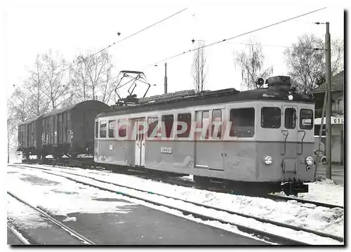 Cartes postales moderne Rollschemelzug mit blau-grauem BDe 4/4 11