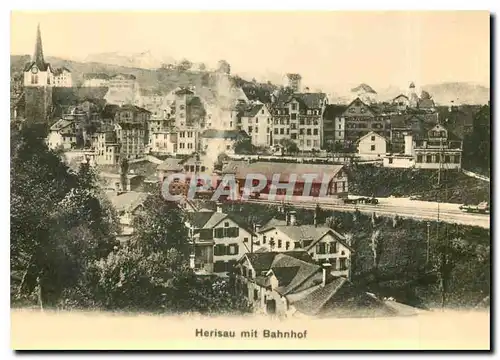 Cartes postales moderne Alte AB-Station Herisau (Dorf) als kopfbahnhof in Betrieb von 1875-1913