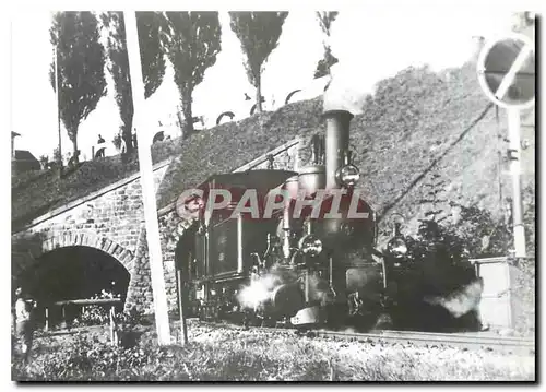 Cartes postales moderne Ausfahrt eines AB-Dampfzuges aus dem Muehlebuehltunnel bei Herisau mit zeitgemaesser Wendescheib