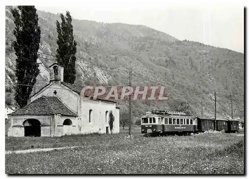 Cartes postales moderne Appenzeller Bahn ABe 4/4 41 aushilfsweise auf der BM-Linie mit den 3 Original-B2 bei S. Vittore