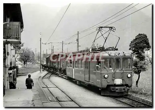 Cartes postales moderne Vor allem fuer den neu eingefuehrten Rollschemelbetrieb erschien 1958 der BDe 4/4 491 bei der BM