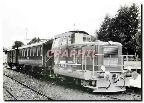 Cartes postales moderne ST-Diesellok Em 2/2 1 fabrikneu mit SBB-Dreiachser und FZ 51 in Sursee SBB 1965