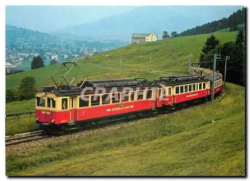 Cartes postales moderne Zwei der vier ABe 4/4-Triebwagen 40-43 ziehen einen aus den B18 + 2 + 15 + 11 bestehenden Person