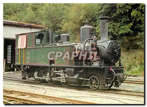 Moderne Karte Die Dampflok G 3/4 14 des Dampfloki Clubs AB gehoerte bis 1975 der Rhaetischen Bahn wo 16 Maschi