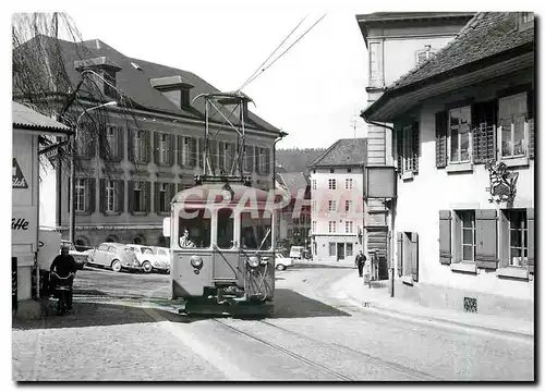 Cartes postales moderne Ancien trace pour Schoftland automotrice en dessus du Rathaus 11.4.1967