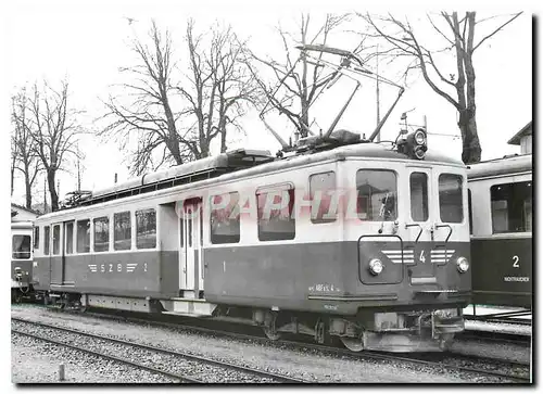 Moderne Karte Automotrice ABFe 4/4 4 au depot de Worblaufen 12.4.1963