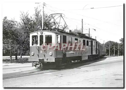 Moderne Karte La BFe 4/4 B4 68 B 78 et B 79 sortant du depot a Worblaufen Aout 1962