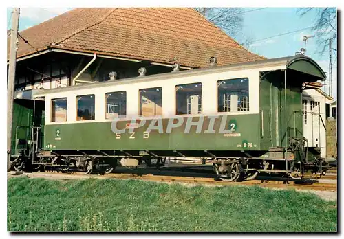 Moderne Karte Voiture B 79 au depot de Worblaufen Novembre 1960