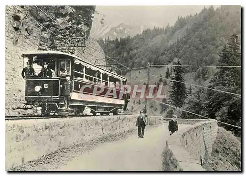 Ansichtskarte AK StEB Sommertriebwagen Be 2 4 6 im Ursprungszustand bei Engelberg Boden