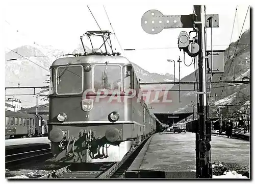 Cartes postales Tram SOB Re 4 4 41 probehalber auf der Gotthardlinie