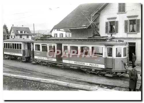 Ansichtskarte AK Tram WMB CFe 4 4 1 mit dem gemieteten C 23 der UOe Station Gruningen
