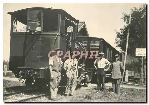 Cartes postales RSB Zug mit Mannschaft in den letslen Betriebsjahren