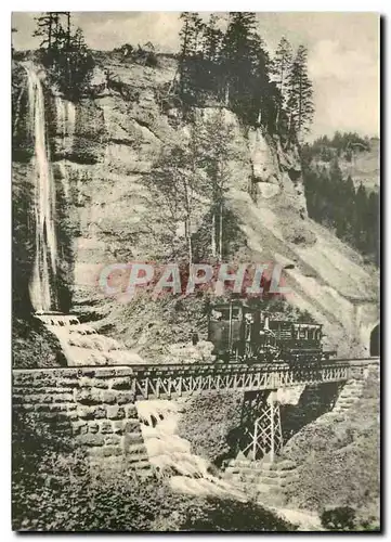 Cartes postales Zug der ARB mit Lok H2 und Personen Vorstellwagen auf der Dossenbachbrucke