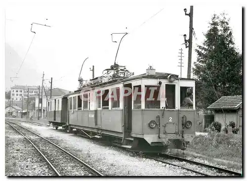 Moderne Karte Tram ABFe 4 4 2 et Ambulant PTT a Maggia