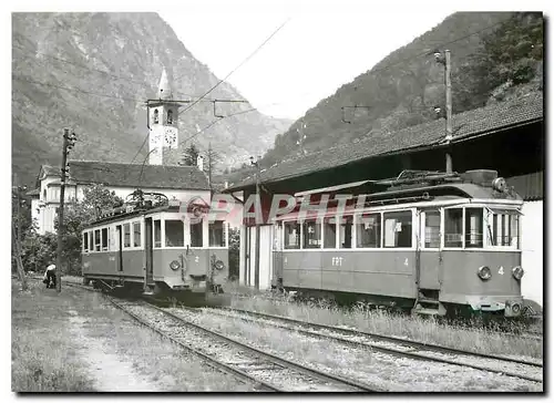 Moderne Karte Tram ABFe 4 4 2 et Be 2 4 4 a Bignasco