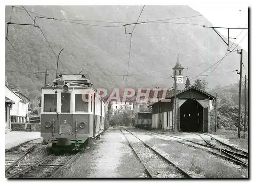 Moderne Karte Tram ABFe 4 4 3 au terminus de Bignasco