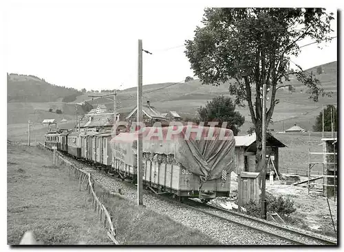 Cartes postales moderne Train mixte pour Gossau quittant Gontenbad en queue 2 wagons SGA