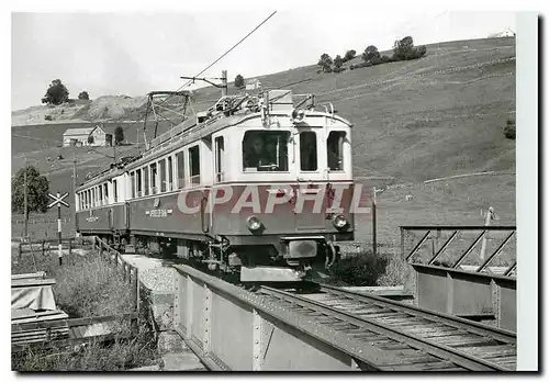 Cartes postales moderne Automotrice ABe 4 4 41 remorquant l'ABe 4 4 43 en dessus de Weissbad