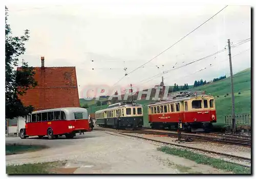 Moderne Karte Croisement AB SGA et correspondance PTT a Weissbad